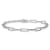 14K White Gold Polished Fancy Link with 1-inch Extension Bracelet