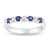 Sapphire and Diamond 14k White Gold Band Ring 0.50ctw