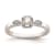 Rhodium Over 14K Gold Petite Rope Edge Round Diamond Ring 0.24ctw