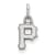 Rhodium Over Sterling Silver MLB Pittsburgh Pirates LogoArt Pendant