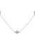 Dainty Moissanite Station Necklace In Platinum-Enhanced Sterling Silver