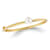 Rachel Zoe Fluted Pearl Bangle Bracelet in 14K Gold Over Sterling Silver