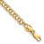 10k Yellow Gold 3.75mm Solid Diamond-Cut Double Link Charm Bracelet