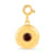 Round Garnet 18K Yellow Gold Over Sterling Silver Circle January
Birthstone Charm