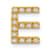 14K Yellow Gold Diamond Letter E Initial Charm