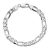 14K White Gold 7.5mm Flat Figaro Chain Bracelet