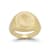 Satin Signet Ring In 14K Gold Over Sterling Silver