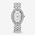 Croton The Valissa Silver Tone Oval Mother Of Pearl Dial Watch with
Diamond Markers