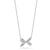 Sterling Statements Rhodium Over Sterling Silver CZ Bow Necklace