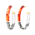 14K Yellow Gold Over Sterling Silver XL Oval Tie Dye Acrylic Hoop
Earrings in Red and Black