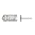 Rhodium Over Sterling Silver LogoArt Extra Small Post Earrings