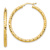 14k Yellow Gold 1 9/16" Diamond-Cut Hoop Earrings