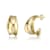 Wave Design Mini Open Huggie Earrings In 14K Gold Over Brass