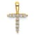 14K Yellow Gold Lab Grown Diamond Letter T Initial Pendant