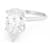 Lab-Grown Diamond Pear Shape Solitaire Ring In 14K White Gold 5.00ct