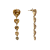 Off Park® Collection, Champagne Graduating Heart Crystal Earring.