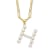 Gold Tone Sterling Silver 3-5.5mm Freshwater Cultured Pearl LETTER H
18-inch Necklace