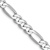 Rhodium Over 14k White Gold 5.5mm Solid Flat Figaro 24 Inch Chain