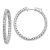 Rhodium Over 14K White Gold 3ct. 2.30mm G H I True Light Moissanite Hoop
with Safety Clasp