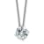 Rhodium Over 14K Gold 1 ct. 6.5mm Round D E F Pure Light Moissanite
Solitaire Pendant with Chain