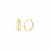 14K Yellow Gold Over Sterling Silver Double Hoop Enamel Earrings in White