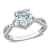 Aquamarine and Diamond 14K White Gold Infinity Ring 1.7ctw