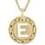 Cardano Initial E Pendant Necklace In 18K Gold Over Bronze