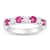 1.00ctw Ruby and Diamond Wedding Band Ring in 14k White Gold