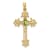 14K Yellow Gold 5x3mm Oval Peridot Cross Pendant