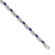 Rhodium Over 14k White Gold Diamond and Sapphire Infinity Bracelet