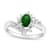0.65ctw Emerald and Diamond Ring in 14k White Gold
