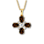 Smoky Quartz and White Topaz 14K Yellow Gold Over Sterling Silver Four
Clover Pendant with Chain