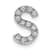 Rhodium Over 14K White Gold Diamond Letter S Initial Charm