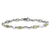 Rhodium Over 14k White Gold Fancy Diamond and Peridot Bracelet