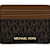 Michael Kors Jet Set Travel Large MK Logo Card Case Holder in Brown Multi