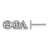 Rhodium Over Sterling Silver LogoArt Extra Small Post Earrings