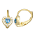 Blue Spinel And White Cubic Zirconia 14k Yellow Gold Over Silver
Children's Heart Earrings 0.63ctw