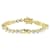White Cubic Zirconia 18K Yellow Gold Over Sterling Silver Heart Tennis
Bracelet 10.58ctw