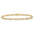 10k Yellow Gold 2.75mm Flat Figaro Link Bracelet