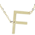 Sideways Initial F Necklace In Solid 14K Yellow Gold 18 Inch