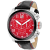 Christian Van Sant Men's Grand Python Red Dial, Black Leather Strap Watch