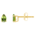 5x3mm Pear Shape Peridot 14k Yellow Gold Stud Earrings