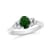0.95ctw Emerald and Diamond Ring in 14k White Gold