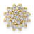 14K Yellow Gold Lab Grown Diamond SI1/SI2, G H I, Cluster Chain Slide
Pendant 0.28ctw