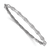 Rhodium Over 14k White Gold 4mm Bamboo Design Diamond Hinged Bangle