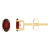5x3mm Oval Garnet 14k Yellow Gold Stud Earrings