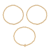 Initial I CZ Beaded Bracelet Set In 14K Gold Over Brass 0.10ctw