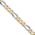10k Yellow Gold and 10k White Gold 5.8mm Hand Polished Fancy Figaro Link Bracelet