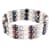 6-7mm Black, Silver, and White Cultured Freshwater Pearl Silver  Bracelet