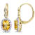 Citrine, White Topaz and Diamond 14K Yellow Gold Earrings 2.28ctw